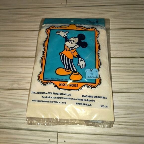 Wonderful World Of Disney Cuddly Soft Bootie Sox Mickey Vintage 6-18 Months - Picture 3 of 7